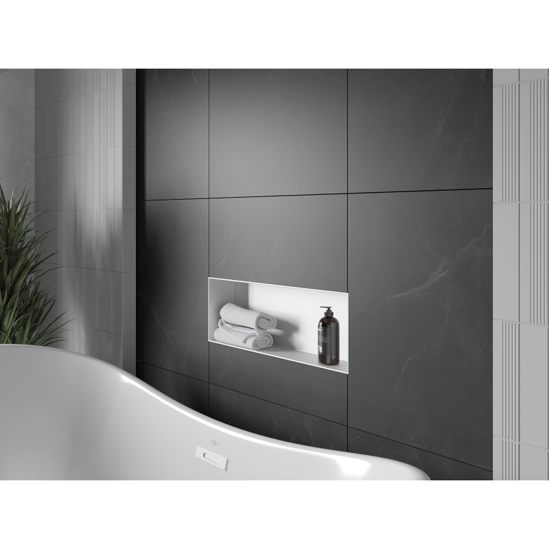 Mexen X-Wall-NR nišinė lentyna be apvado 60 x 20 cm, balta - 1921602010