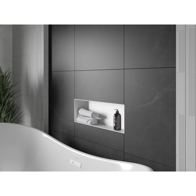 Mexen X-Wall-NR nišinė lentyna be kraštų 60 x 20 cm, balta - 1921602010