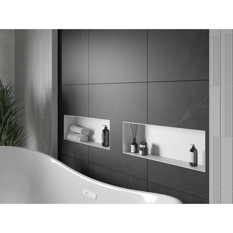 Mexen X-Wall-NR nišinė lentyna be kraštų 60 x 20 cm, balta - 1921602010