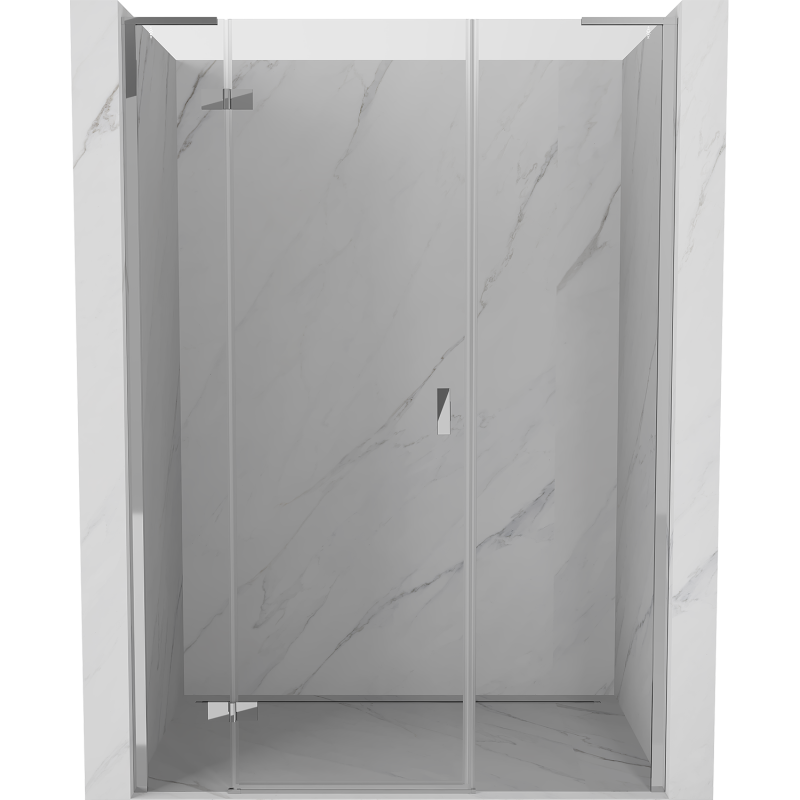 Mexen Mist-H L dušo durys varstomos kairės 155 cm, skaidrios, chromuotos - 8A5L-155-001-01-00-L