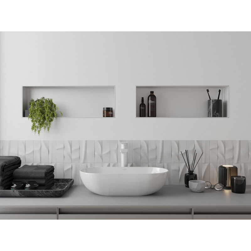 Mexen X-Wall-NR nišinė lentyna be kraštų 60 x 20 cm, balta - 1921602010
