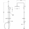 Mexen T05 dušo stulpelis, Juoda - 798050593-70