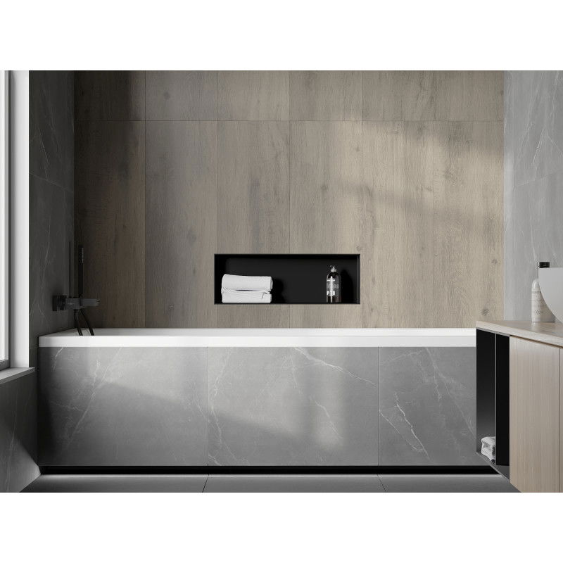 Mexen X-Wall-NR nišinė lentyna be apvado 60 x 20 cm, juoda - 1971602010