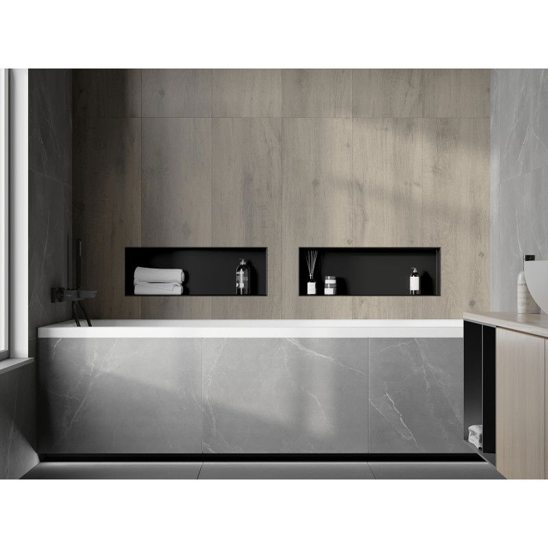 Mexen X-Wall-NR nišinė lentyna be apvado 60 x 20 cm, juoda - 1971602010