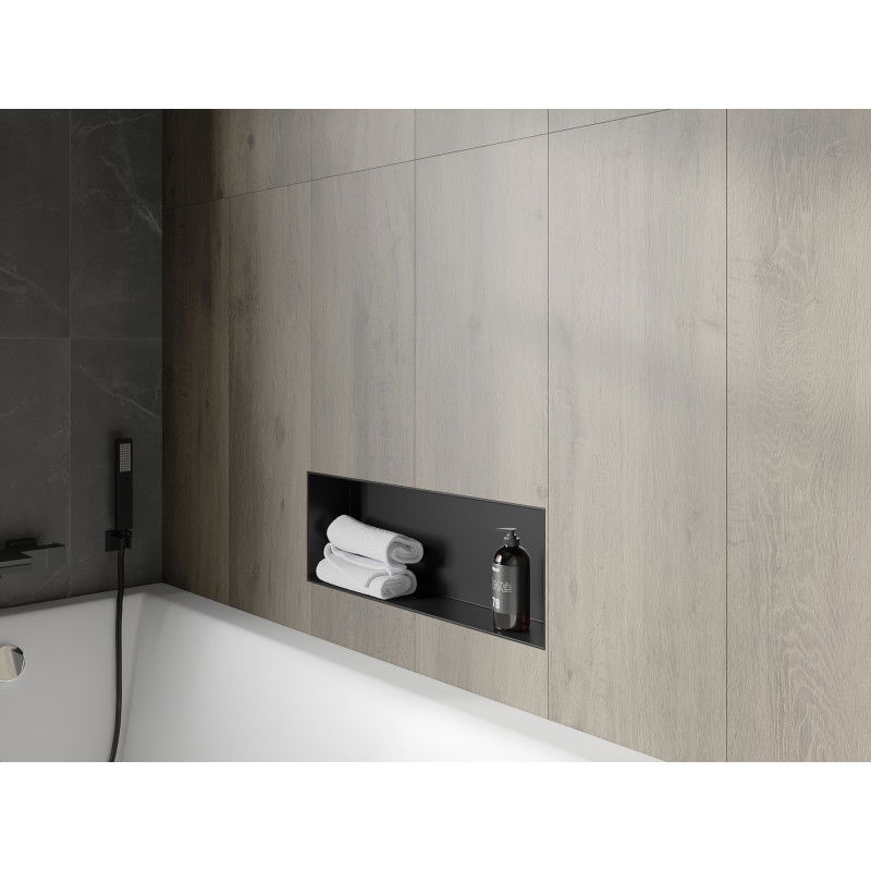 Mexen X-Wall-NR nišinė lentyna be apvado 60 x 20 cm, juoda - 1971602010