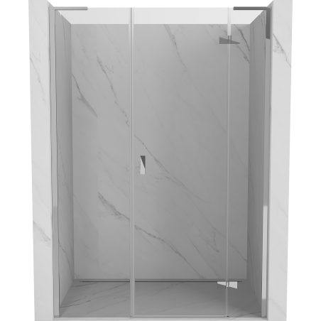 Mexen Mist-H L dešinės pusės dušo durys 130 cm, skaidrios, chromas - 8A5L-130-001-01-00-P