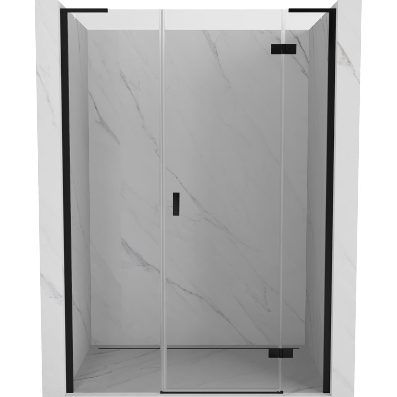 Mexen Mist-H L atveriamosios dušo durys dešinės 120 cm, skaidrios, juodos - 8A5L-120-001-70-00-P