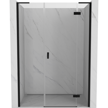 Mexen Mist-H L atveriamos dešinės pusės dušo durys 140 cm, skaidrios, juodos - 8A5L-140-001-70-00-P