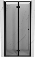 Mexen Mist-F sulankstomos dušo durys kairės 80 cm, juodas rėmas, juoda - 8A6-080-000-70-70-L