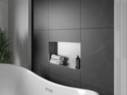 Mexen X-Wall-NR įleidžiama lentyna be apvado 60 x 30 cm, inox - 1911603010