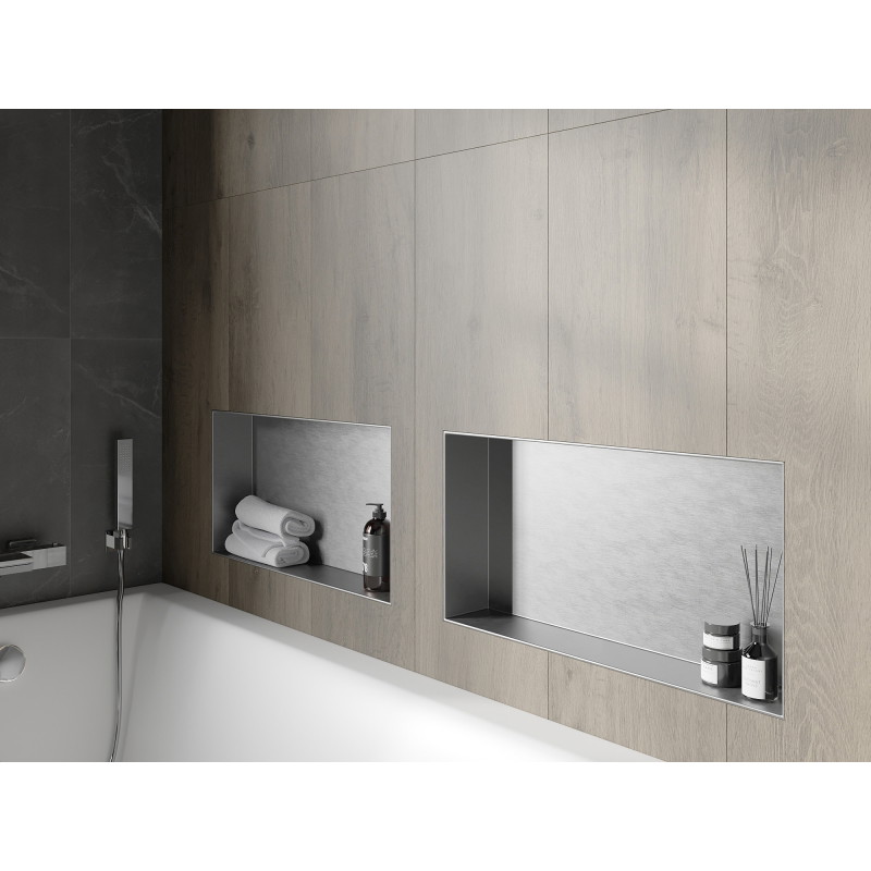 Mexen X-Wall-NR nišinė lentyna be apvado 60 x 30 cm, inox - 1911603010