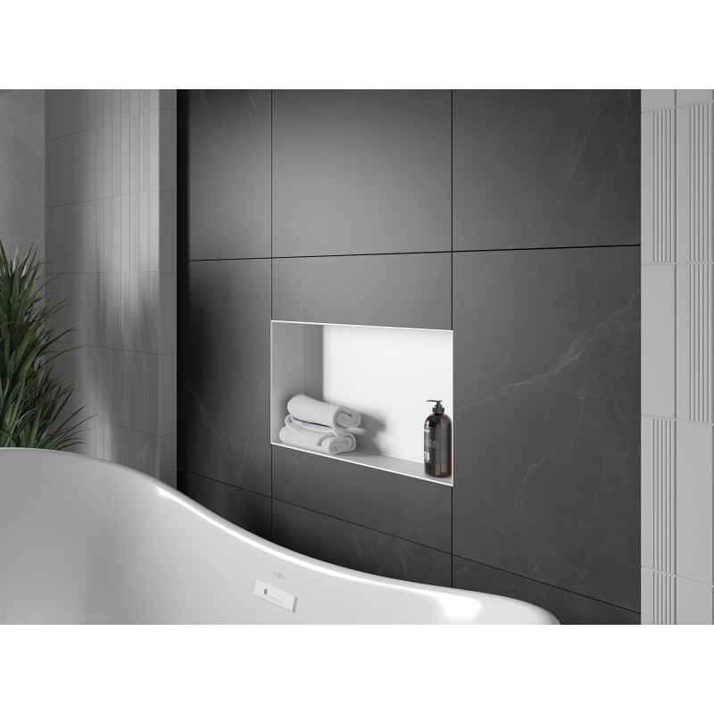 Mexen X-Wall-NR nišinė lentyna be apvado 60 x 30 cm, balta - 1921603010