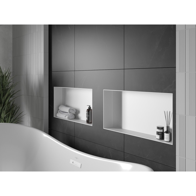 Mexen X-Wall-NR nišinė lentyna be apvado 60 x 30 cm, balta - 1921603010