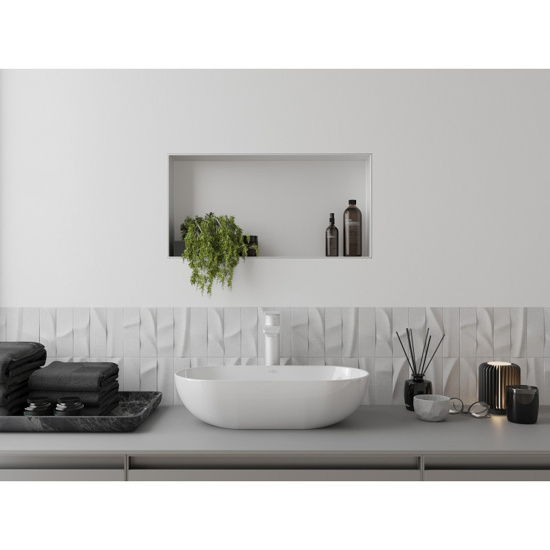 Mexen X-Wall-NR nišo lentyna be apvado, 60 x 30 cm, balta - 1921603010