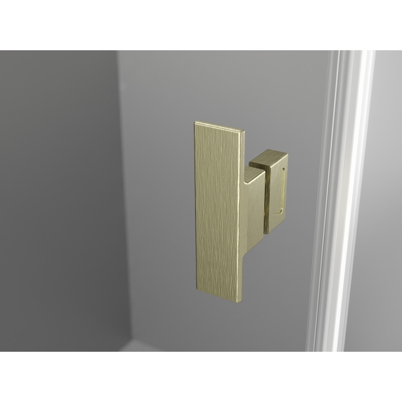 Mexen Mist-H L Duo kabina dušo kabina atidaroma dešinė 75 x 120 cm, skaidri, auksinė šepečiu - 8A5L-075L-120P-55-00