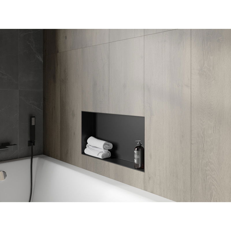 Mexen X-Wall-NR nišinė lentyna be flanšo 60 x 30 cm, juoda - 1971603010