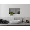 Mexen X-Wall-NR gilė polica nerenkant krašto su lentyna 60 x 30 cm, inox - 1911603010S