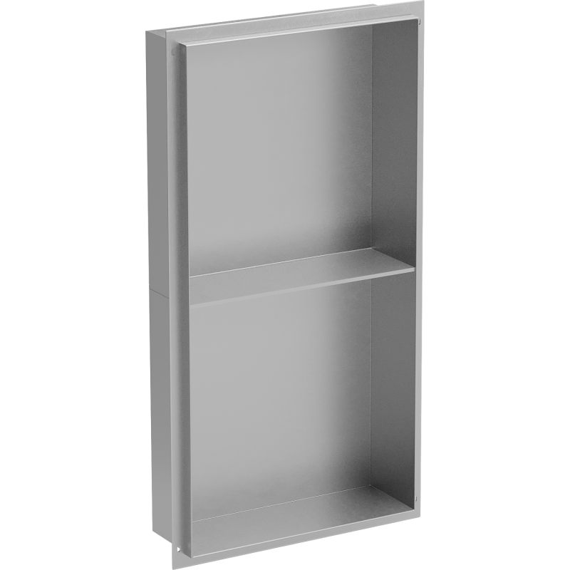 Mexen X-Wall-NR be apvado įleidžiama lentyna su lentyna 60 x 30 cm, inox - 1911603010S