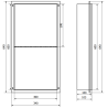 Mexen X-Wall-NR be apvado įleidžiama lentyna su lentyna 60 x 30 cm, Balta - 1921603010S