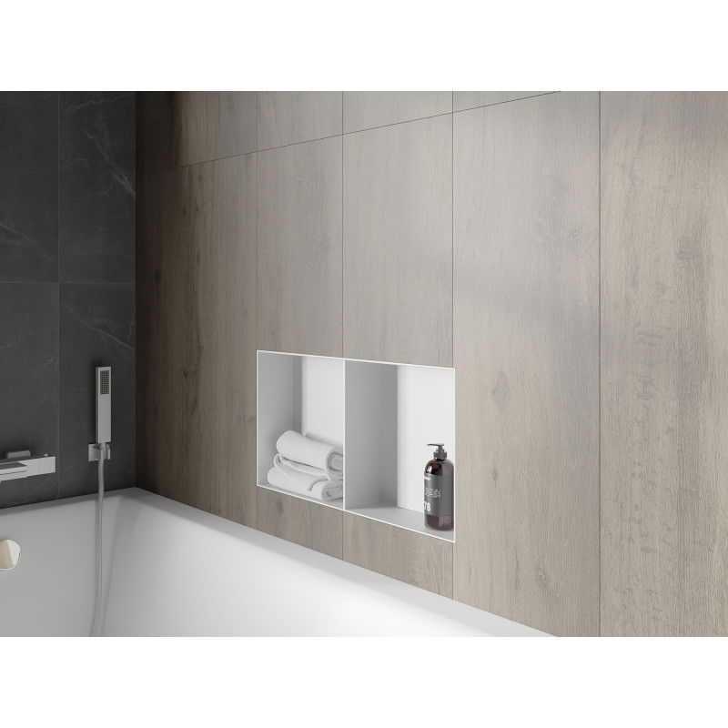 Mexen X-Wall-NR įleidžiama lentyna be apvado su lentyna 60 x 30 cm, balta - 1921603010S