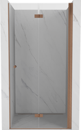 Mexen Mist-F dušo durys, suskleidžiamos dešinės 80 cm, skaidrios, šlifuotas varis - 8A6-080-000-65-00-P