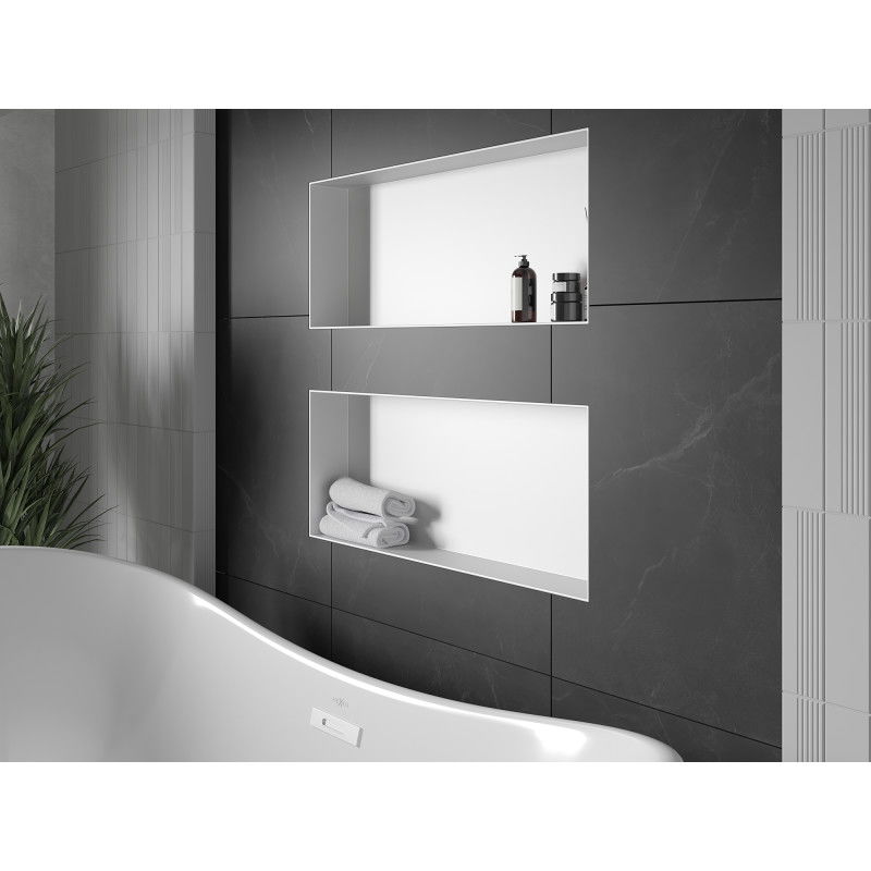 Mexen X-Wall-NR nišinė lentyna be apvado 75 x 30 cm, balta - 1921753010