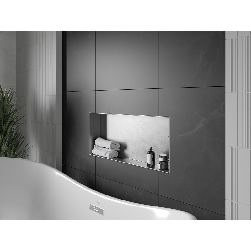 Mexen X-Wall-NR nišinė lentyna be atramos 75 x 30 cm, inox - 1911753010