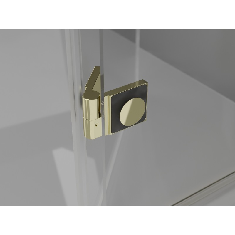 Mexen Mist-F sulankstoma dušo kabina kairinė 90 x 120 cm, skaidri, auksinė - 8A6T-090-120-50-00-L