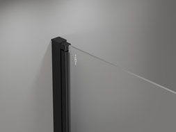 Mexen Mist-F sulankstomos dušo durys dešinės 60 cm, juodas rėmas, juoda - 8A6-060-000-70-70-P