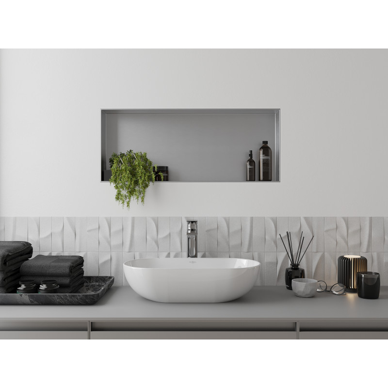 Mexen X-Wall-NR nišinė lentyna be atramos 75 x 30 cm, inox - 1911753010