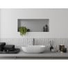 Mexen X-Wall-NR įmontuojama lentyna be apvado 75 x 30 cm, inox - 1911753010