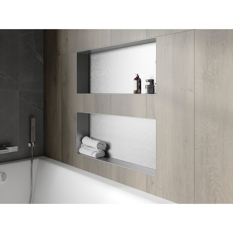 Mexen X-Wall-NR nišinė lentyna be atramos 75 x 30 cm, inox - 1911753010