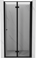 Mexen Mist-F sulankstomos dušo durys dešinės 60 cm, juodas rėmas, juoda - 8A6-060-000-70-70-P