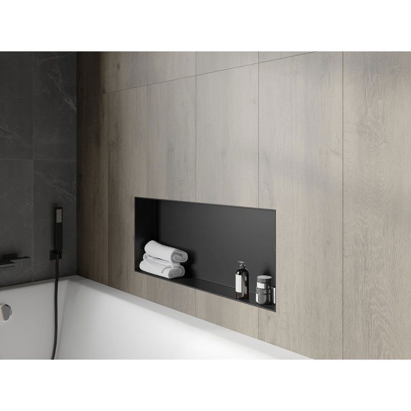 Mexen X-Wall-NR įleidžiama lentyna be apvado 75 x 30 cm, juoda - 1971753010