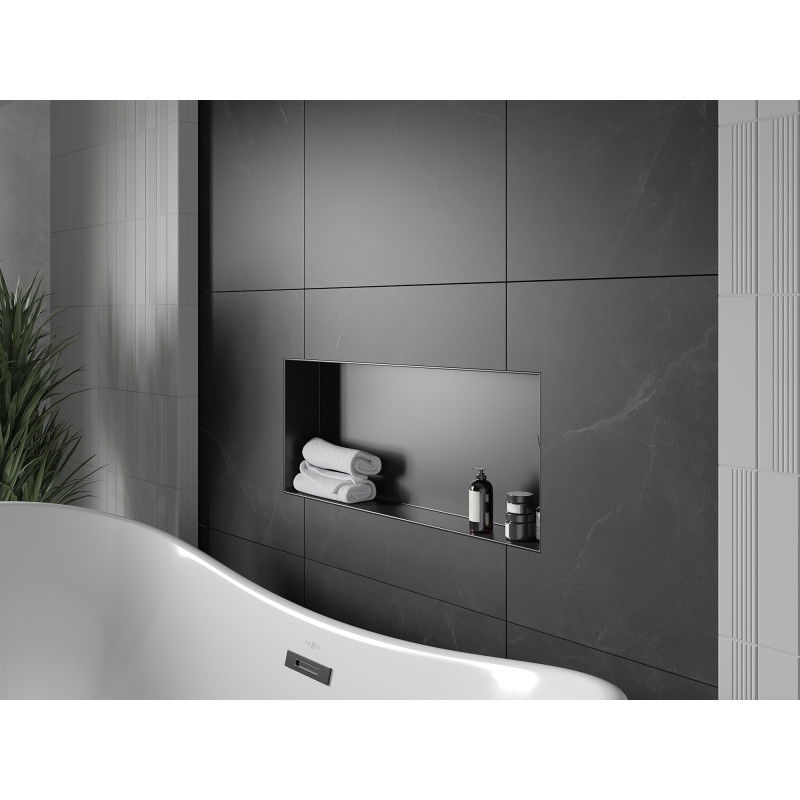 Mexen X-Wall-NR įleidžiama lentyna be apvado 75 x 30 cm, juoda - 1971753010