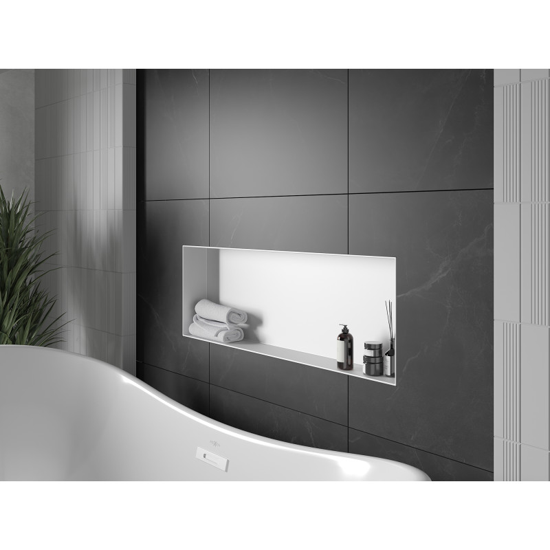 Mexen X-Wall-NR nišinė lentynėlė be apvado 90 x 30 cm, balta - 1921903010