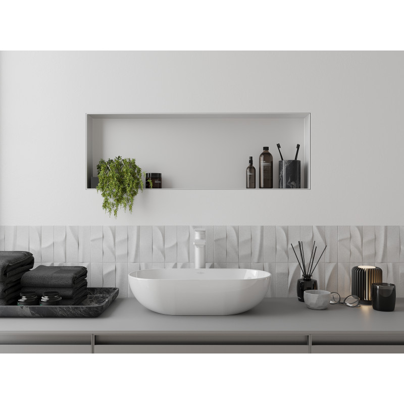 Mexen X-Wall-NR nišinė lentynėlė be apvado 90 x 30 cm, balta - 1921903010