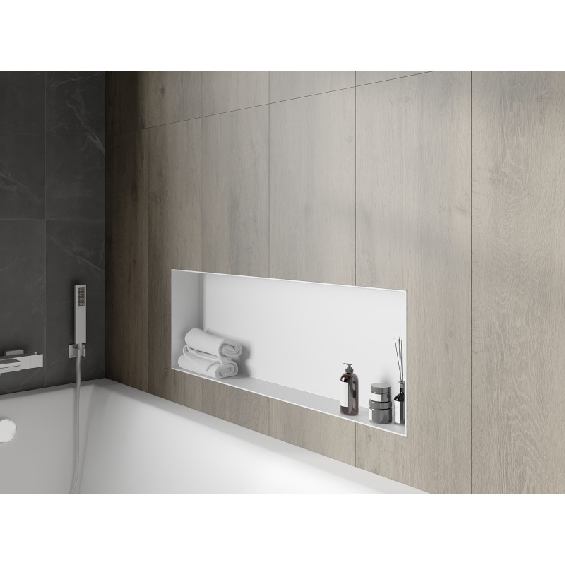 Mexen X-Wall-NR nišinė lentynėlė be apvado 90 x 30 cm, balta - 1921903010