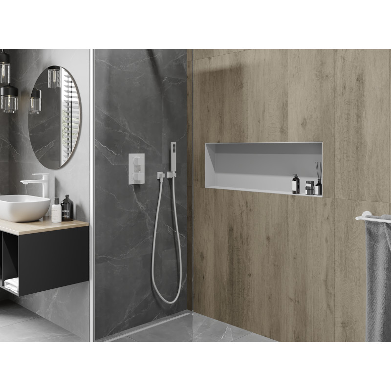 Mexen X-Wall-NR nišinė lentynėlė be apvado 90 x 30 cm, balta - 1921903010