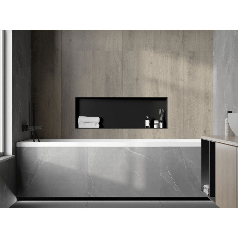 Mexen X-Wall-NR nišinė lentyna be apvado 90 x 30 cm, juoda - 1971903010