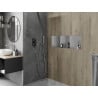 Mexen X-Wall-NR nišinė lentyna be kraštų su lentyna 90 x 30 cm, inox - 1911903010S