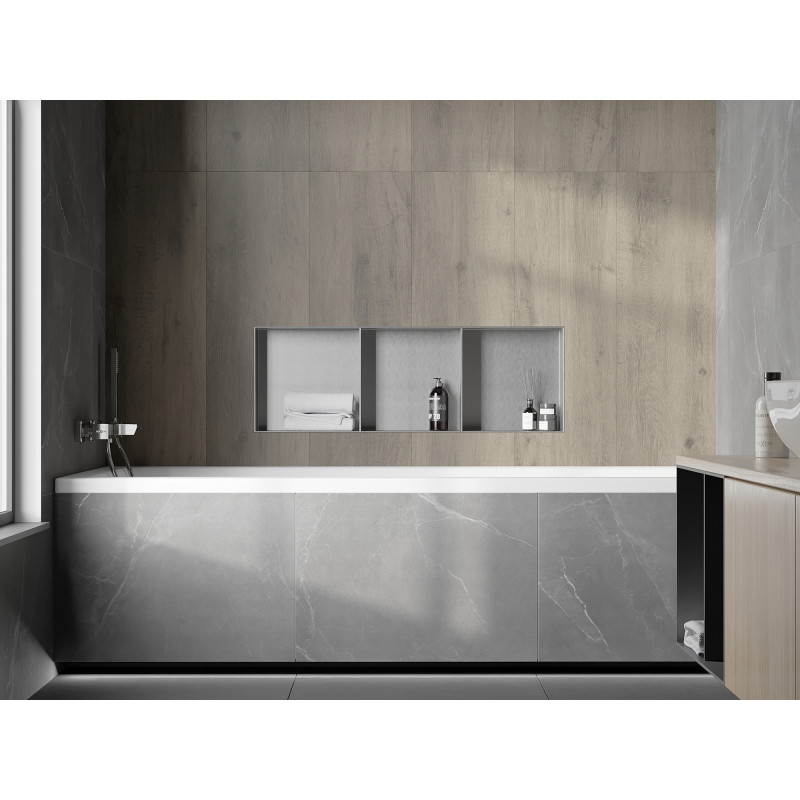 Mexen X-Wall-NR nišos lentyna be apvado su lentyna, 90 x 30 cm, inox - 1911903010S