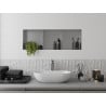 Mexen X-Wall-NR nišinė lentyna be kraštų su lentyna 90 x 30 cm, inox - 1911903010S