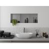 Mexen X-Wall-NR nišinis lentyna be apvadų su lentyna 90 x 30 cm, inox - 1911903010S