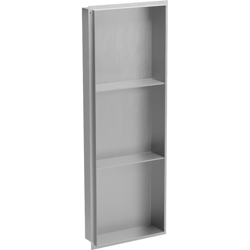Mexen X-Wall-NR be apvado įleidžiama lentyna su lentyna 90 x 30 cm, inox - 1911903010S