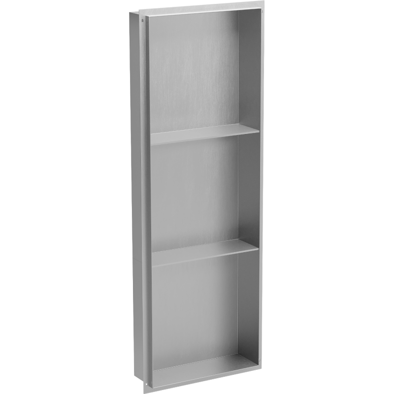 Mexen X-Wall-NR nišinė lentyna be kraštų su lentyna 90 x 30 cm, inox - 1911903010S