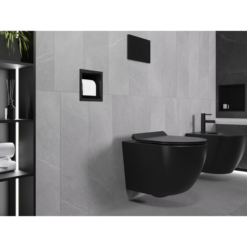 Mexen X-Wall-P tualetinio popieriaus laikiklis, juodas - 1973