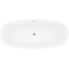 Mexen Luvo Slim laisvai pastatoma vonia 170 x 75 cm, balta, chromuotas perteklius - 52801707500-01
