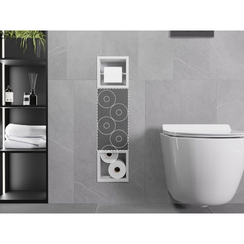 Mexen X-Wall-BP tualetinio popieriaus laikiklis su laikymo vieta, baltas - 1924