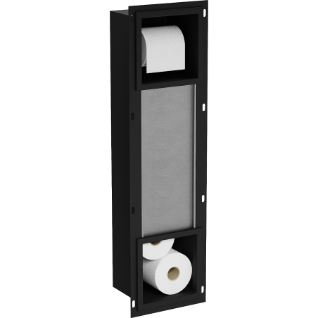 Mexen X-Wall-BP tualetinio popieriaus laikiklis su talpykla, juodas - 1974